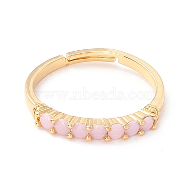 Pink Brass+Cubic Zirconia Finger Rings