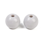Opaque Acrylic Beads, Round, Gray, 6mm(OACR-H034-50A)