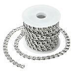 2.5M 304 Stainless Steel Curb Chains, Unwelded, with Spool, Stainless Steel Color, 8x6x2mm, about 8.20 Feet(2.5m)/Set(CHS-CJ0001-36)