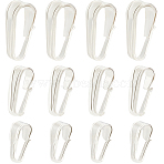 12Pcs 3 Size 925 Sterling Silver Snap on Bails, with 925 Stamp, Silver, 7~10x3~6x2.5~3mm, Hole: 2~3x5.5~8.5mm, 4Pcs/size(STER-CN0001-20)