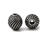 304 Stainless Steel Beads, Antique Silver, Oval, 8x9mm, Hole: 2mm(STAS-K255-20G-AS)