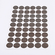 PVC Stickers, Screw Hole Covered Stickers, Round, Coffee, 200x133x0.4mm, Stickers: 20mm, 54pcs/sheet(FIND-WH0053-19A-02)