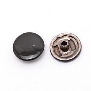 Iron Snap Buttons, for Costume Jacket Coat Accessories, Dark Green, 1.25x0.45cm, Hole: 2mm(FIND-WH0062-89C)