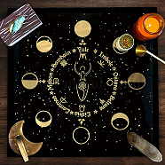 Polyester Tarot Tablecloth for Divination, Tarot Card Pad, Pendulum Tablecloth, Square, Goddess, 490x490mm(PW-WG61852-01)