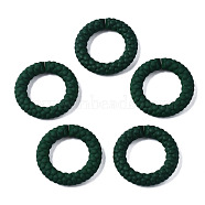 Spray Painted CCB Plastic Linking Rings, Quick Link Connectors, for Jewelry Chain Making, Ring, Dark Slate Gray, 39x39x7.5mm, Inner Diameter: 24mm(CCB-Q091-010B)