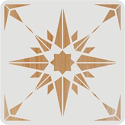 Large Plastic Reusable Drawing Painting Stencils Templates, for Painting on Scrapbook Fabric Tiles Floor Furniture Wood, Square, Star of David Pattern, 300x300mm(DIY-WH0172-621)