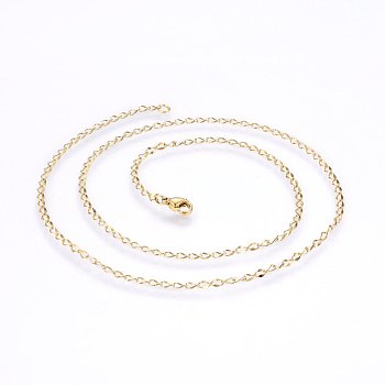 304 Stainless Steel Cable Chain Necklaces, Golden, 17.71 inch(45cm), 2mm 