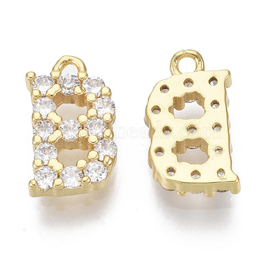 Brass Micro Pave Cubic Zirconia Charms(X-KK-T060-05-B-G-NF)-2