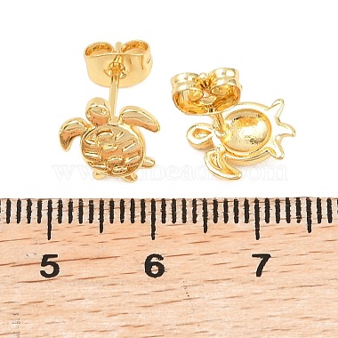 Brass Stud Earrings(EJEW-F405-02G)-3