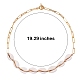 Collier pendentif en perles de cauris naturelles avec chaînes à trombones pour femmes(NJEW-SW00008)-6
