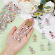 48Pcs 8 Color Glass Pearl Bead Angel Pendants(PALLOY-HY0001-02)-3