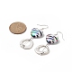 3 Pair 3 Style Heart & Trapezoid & Flat Round Acrylic Dangle Earrings(EJEW-JE05204)-3