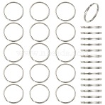 100Pcs Iron Split Key Rings, Platinum, 25x2.5mm, Inner Diameter: 22mm(IFIN-FS0001-65A)