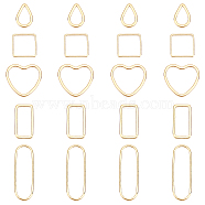 SUPERFINDINGS 20Pcs 4 Style Brass Linking Rings, Long-Lasting Plated, Mix-shaped, Real 18K Gold Plated, 4pcs/style(KK-FH0002-75)