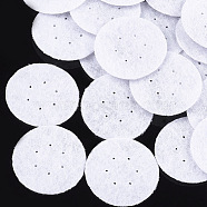 Non-Woven Fabric Cloth Perfume Pad, Flat Round, White, 24.5~25x0.6mm, about 1000pcs/bag(DIY-S035-11A-25mm)