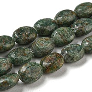 Natural African Jade Beads Strands, Flat Oval, 8x6x3.5~4mm, Hole: 0.8mm, about 50pcs/strand, 15.35''(39cm)(G-M420-D12-02)