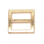 Alloy Slide Buckles, Square, Golden, 10x10x1mm(FIND-WH0100-46B-G)