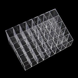 Rectangle 40 Compartments Plastic Bead Storage Containers, No Covers, Clear, 11.7x18.9x8.1cm(X-CON-Q025-01)