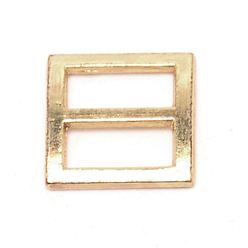 Alloy Slide Buckles, Square, Golden, 10x10x1mm