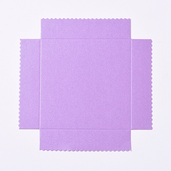 Paper Bottom Holder, for Square Shape Transparent Clear PVC Gift Boxes, Violet, 12.9x12.9x0.02cm