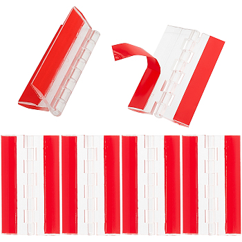 Acrylic Self Adhesive Hinge, Rectangle, Red, 75x44x6mm