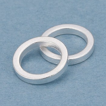 Brass Linking Rings, Long-Lasting Plated, Round Ring, 925 Sterling Silver Plated, 7x1mm, Inner Diameter: 5mm