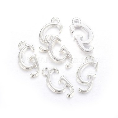 Silver Color Plated Alloy Letter Pendants(PALLOY-J718-01S-G)-2