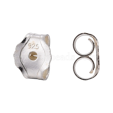 Earring Findings 925 Sterling Silver Ear Nuts(X-STER-F015-02)-2