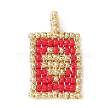 Handmade Loom Pattern Seed Beads(PALLOY-MZ00159)-2
