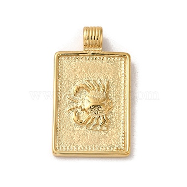 Real 14K Gold Plated Cancer 304 Stainless Steel Pendants