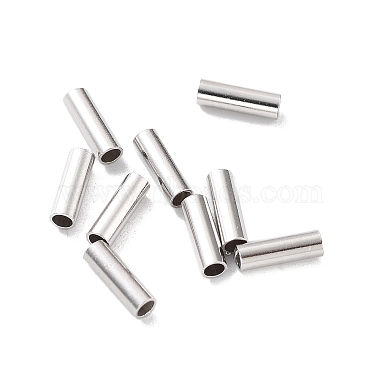 Rhodium Plated 925 Sterling Silver Spacer Tube Beads(STER-Z006-02B-P)-2