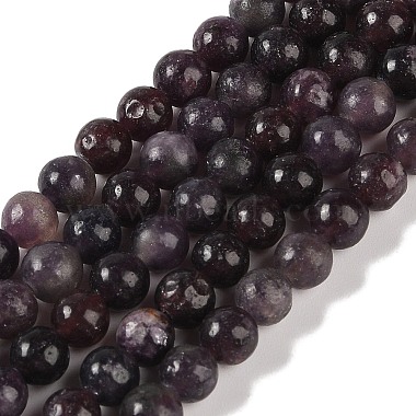 Round Lepidolite Beads