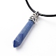 Pointed Natural Lapis Lazuli Pendant Necklaces(NJEW-JN02550-01)-2