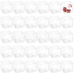 Transparent Plastic PET Boxes Gift Packaging, Waterproof Folding Cartons, Square, Clear, 9x9x9cm, 72pcs(CON-BC0007-92B)