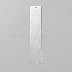 Stainless Steel Blank Bookmarks Making, Drawbench Rectangle Hanging Tags with Hole, Stainless Steel Color, 130x10x0.8mm, Hole: 3mm(STAS-WH0027-99)