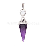 Natural Amethyst Pendants, Cone, 61mm(PW-WG6405D-04)