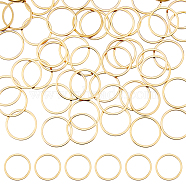 50Pcs 201 Stainless Steel Linking Rings, Round Ring, Golden, 11.5x1mm(STAS-DC0015-15)