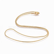 304 Stainless Steel Snake Chain Necklaces, with 304 Stainless Steel Clasps, Golden, 18.1 inch(46cm), 1.2mm(NJEW-F248-02B-G)
