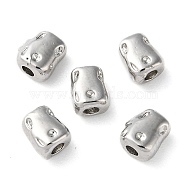 Rack Plating Brass Spacer Beads, Nuggets, Platinum, 5.5x4.5x3.5mm, Hole: 1mm(KK-WH0084-13B-P)