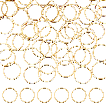 50Pcs 201 Stainless Steel Linking Rings, Round Ring, Golden, 11.5x1mm
