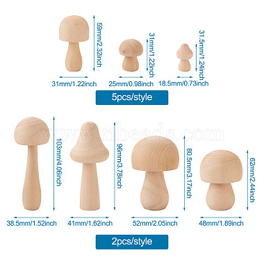 Schima Superba Wooden Mushroom Children Toys(WOOD-TA0002-45)-8