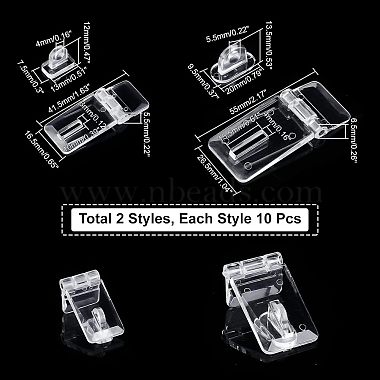 CHGCRAFT 20Sets 2 Style Transparent Acrylic Buckles(DIY-CA0004-44)-2