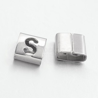 Stainless Steel Color Square 201 Stainless Steel Slide Charms