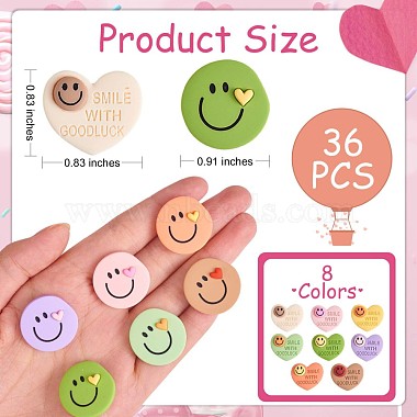 32Pcs 16 Styles Opaque Cute Resin Cabochons(JX230A)-2