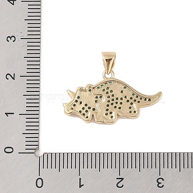 Brass Micro Pave Cubic Zirconia Pendants(KK-E111-45D-G)-3