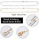 12Pcs 2 Colors 304 Stainless Steel Satellite Chain Necklaces Set(NJEW-SC0001-17)-2