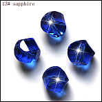 K9 Glass, Imitation Austrian Crystal Beads, Grade AAA, Faceted, Polygon, Blue, 6mm, Hole: 0.7~0.9mm(SWAR-F085-6mm-13)