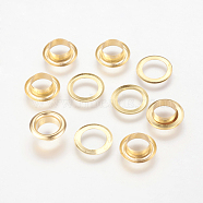 Brass Eyelets Ring, Rivet Snaps, Golden, 15x3.8mm, Hole: 10mm(KK-WH0004-05G-10mm)