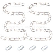 DIY Necklaces Making Kits, include Iron Cable Chains, Lamp Lifting Chain and Iron Rock Climbing Carabiners, Platinum, Rock Climbing Carabiners: 42.5x22.5x7.5mm, Inner Diameter: 35x9.5mm, 4pcs/set(DIY-PH0004-25)
