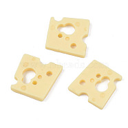 Opaque Resin Decoden Cabochons, Play Food, Imitation Food, Cheese, Moccasin, 19.5x19.5x3mm(X-CRES-S307-051)